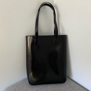 GIVENCHY Parfums Black Faux Leather Tote Shoulder Bag